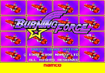 Burning Force (Europe) screen shot title